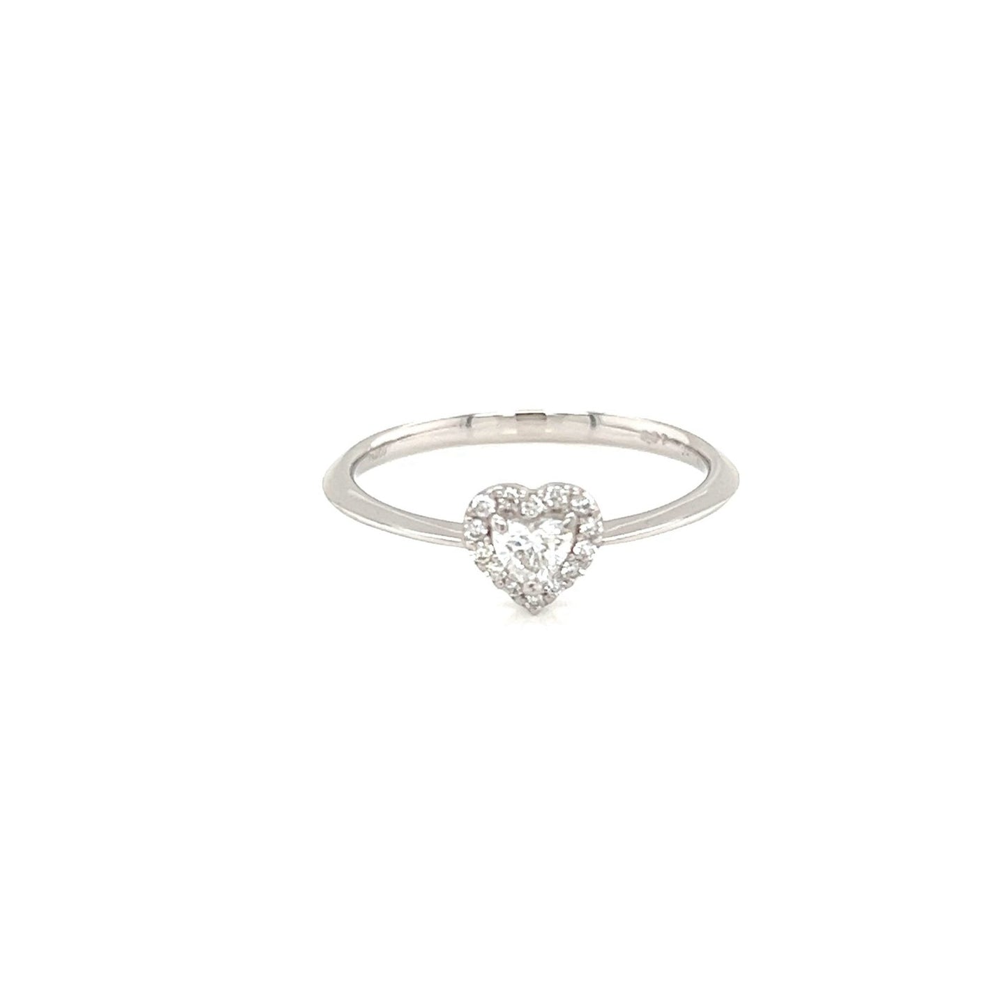 Halo Heart Ring 0.14/0.07ct