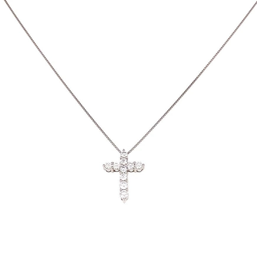 HC 10 Dia Cross Necklace 0.3ct