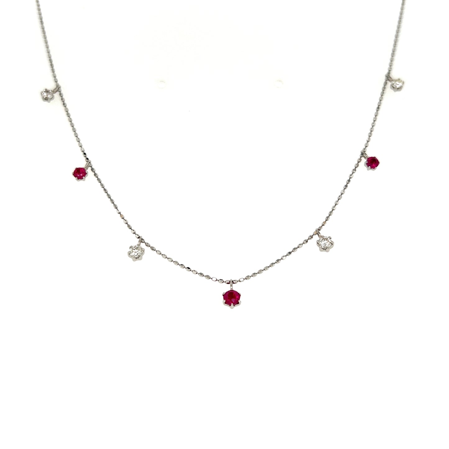 Ruby Station Necklace 0.3/0.26ct