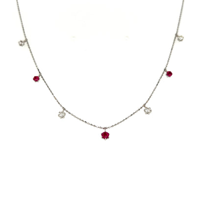 Ruby Station Necklace 0.3/0.26ct