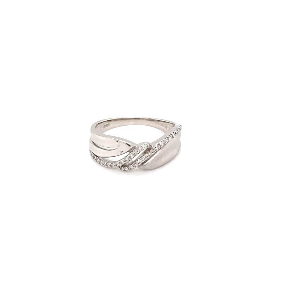 Double Wave Ring 0.16ct