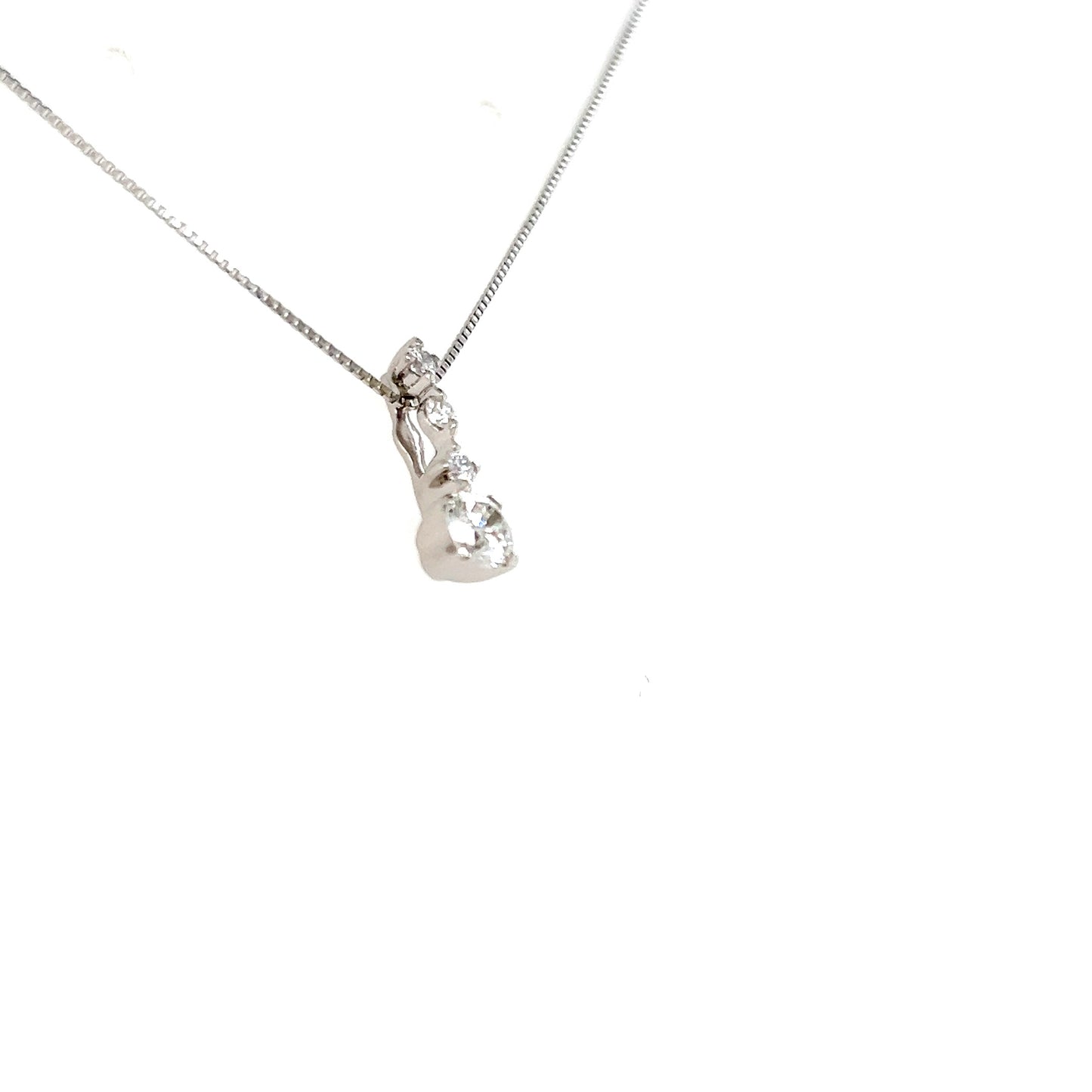 CGL 4 Dia Dangle Necklace 0.315/0.08ct/G/SI2/GD