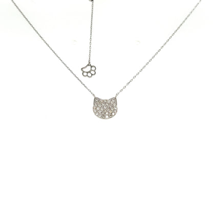 Whole Dia Cat Necklace 0.2ct