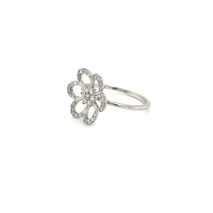 Hollow Flower Ring 0.32ct