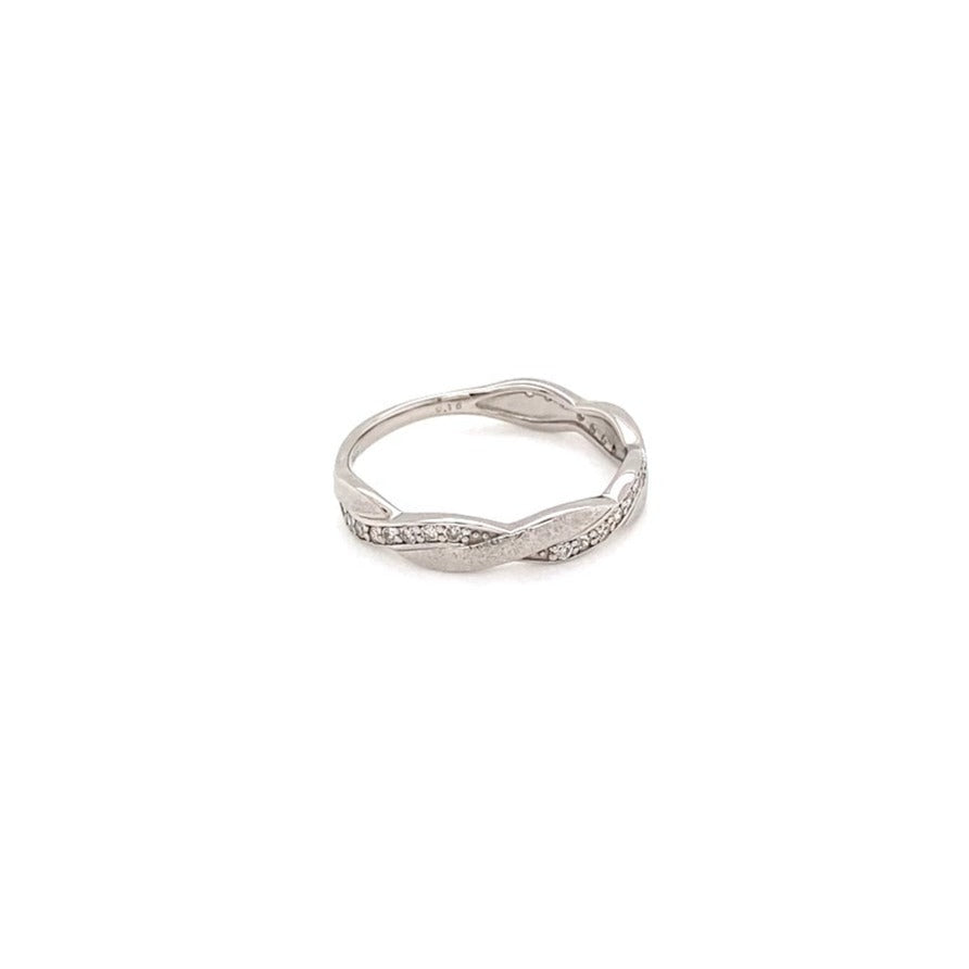 Matte Twisted Ring 0.16ct