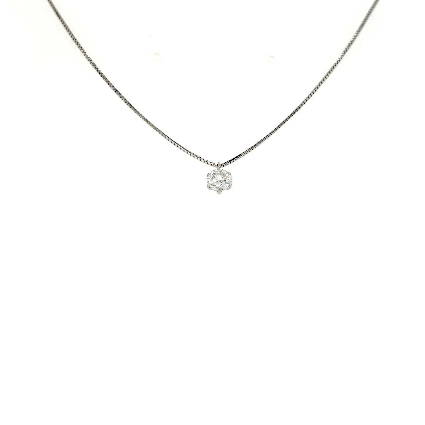 CGL Single Dia Necklace 0.511ct/F/SI2/GD