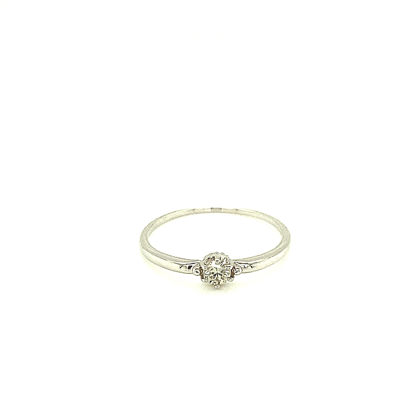 6 Claw Single Diamond Ring 0.1ct