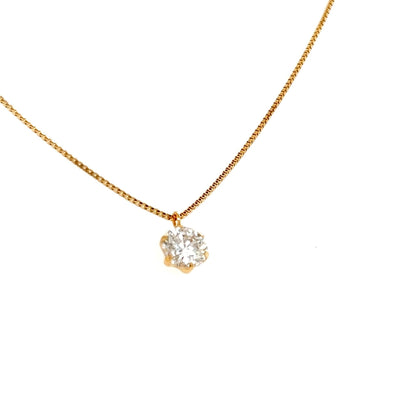 CGL Single Dia Necklace 0.416ct K18YG