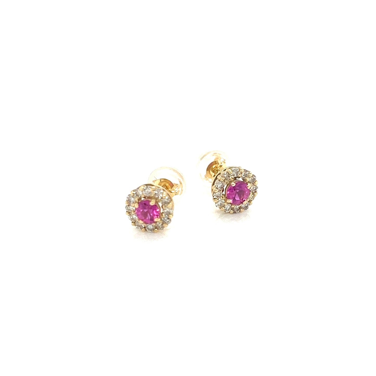 Ruby Halo Earrings 0.24/0.24ct