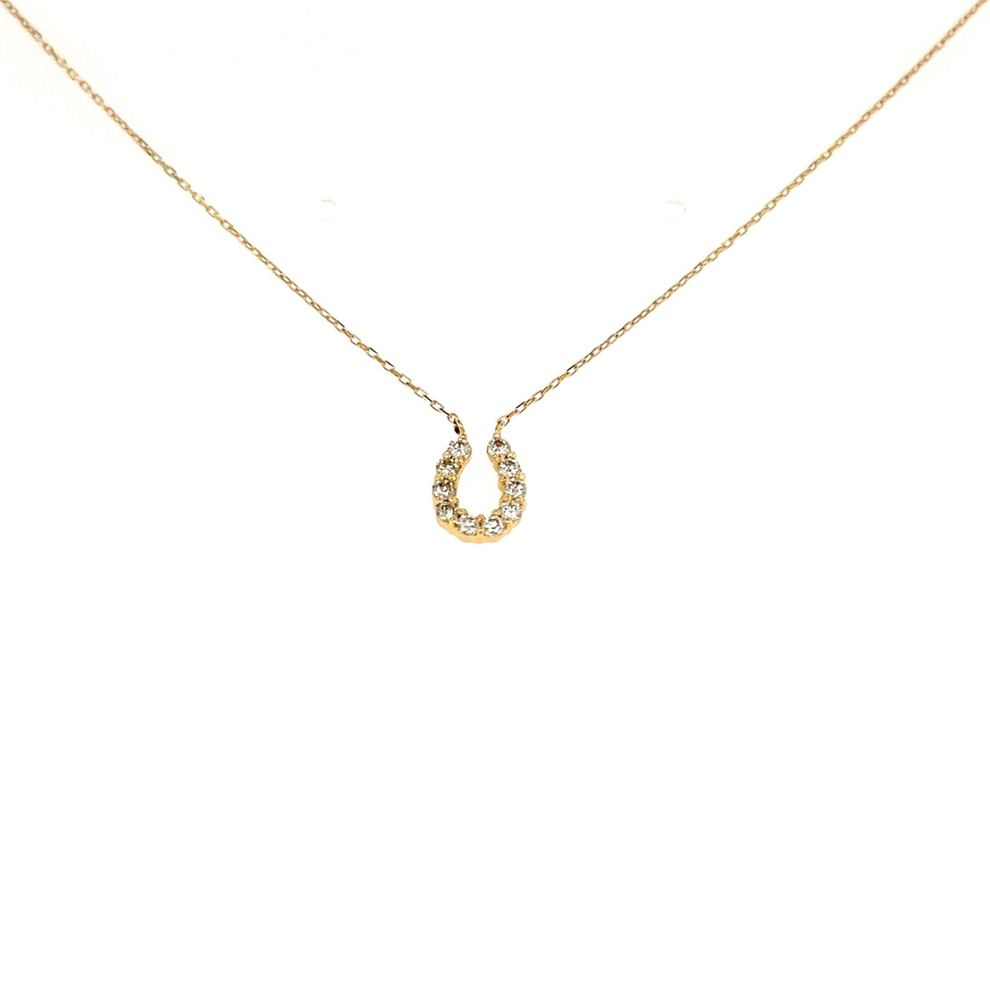 10 Dia Horseshoe Necklace 0.15ct
