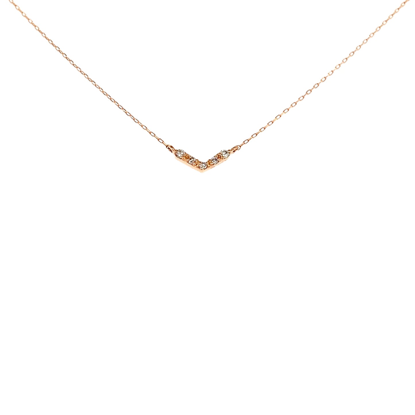 V shape Necklace 0.03ct