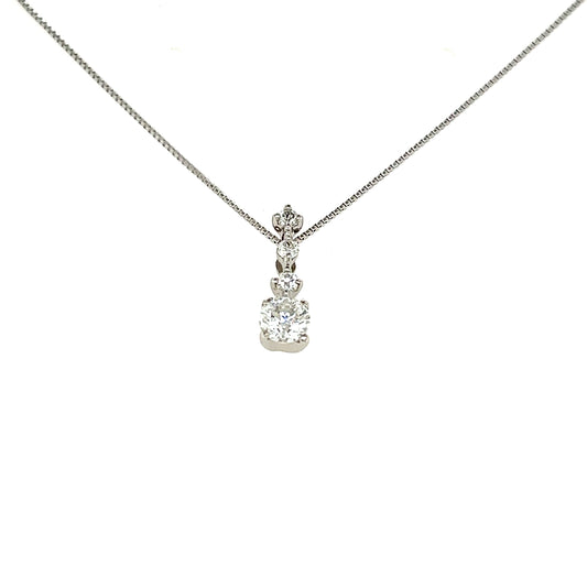 CGL 4 Dia Dangle Necklace 0.315/0.08ct/G/SI2/GD