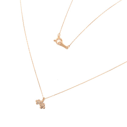 Twins Flower Necklace 0.02ct