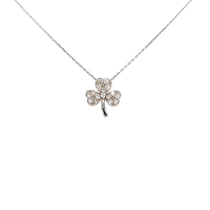 Whole Dia Clover Necklace 0.2ct