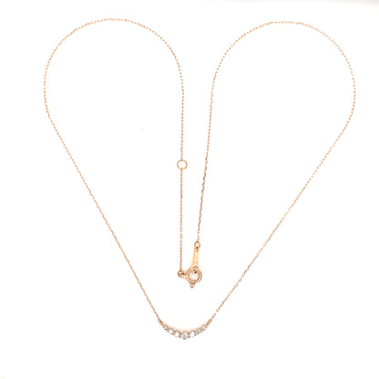 HC 7 Dia Smile Necklace 0.12ct