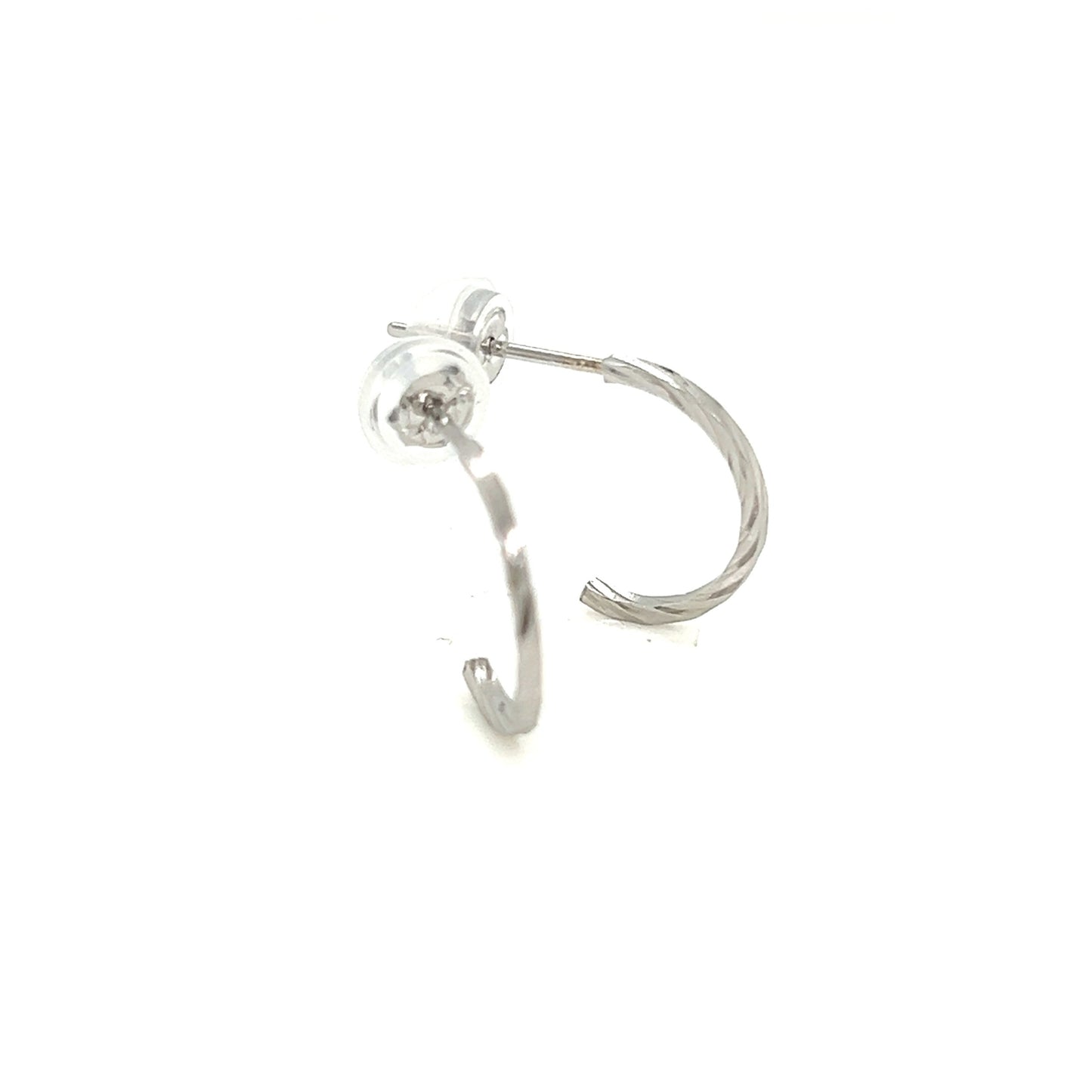 Plain Ripple Hoop Earrings S