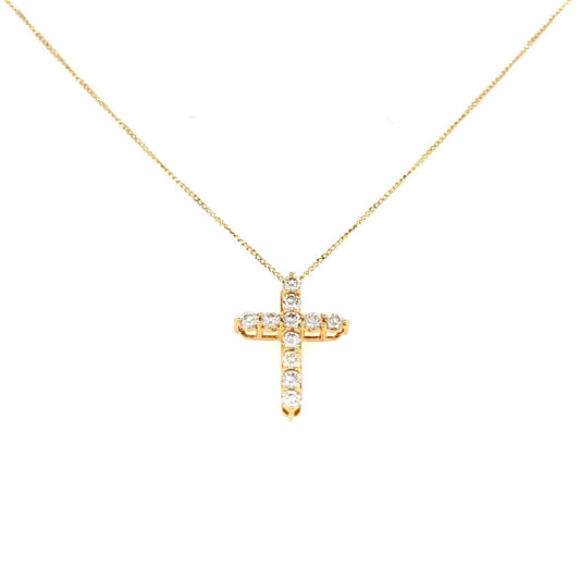 11Dia Cross Necklace 0.5ct