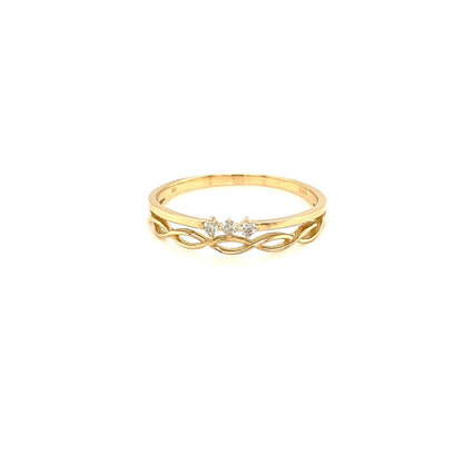 Princess Crown Ring 0.04ct