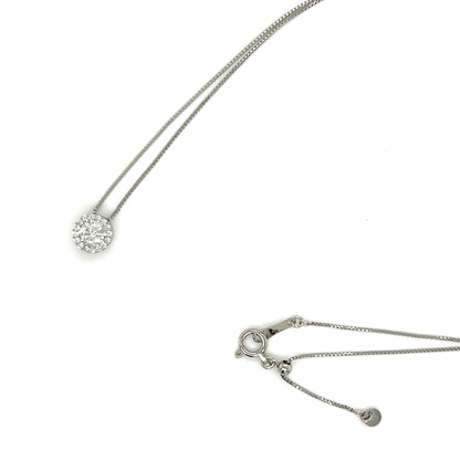 CGL Halo Necklace 0.323/0.08ct