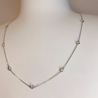 HC Bubble Station Necklace 1ct