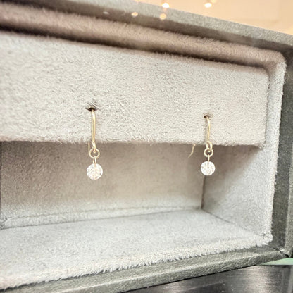 In stock only – No reorders: Drilled Natural Diamond Drop Earrings 0.2ct - JMW Jewelry Wholesale