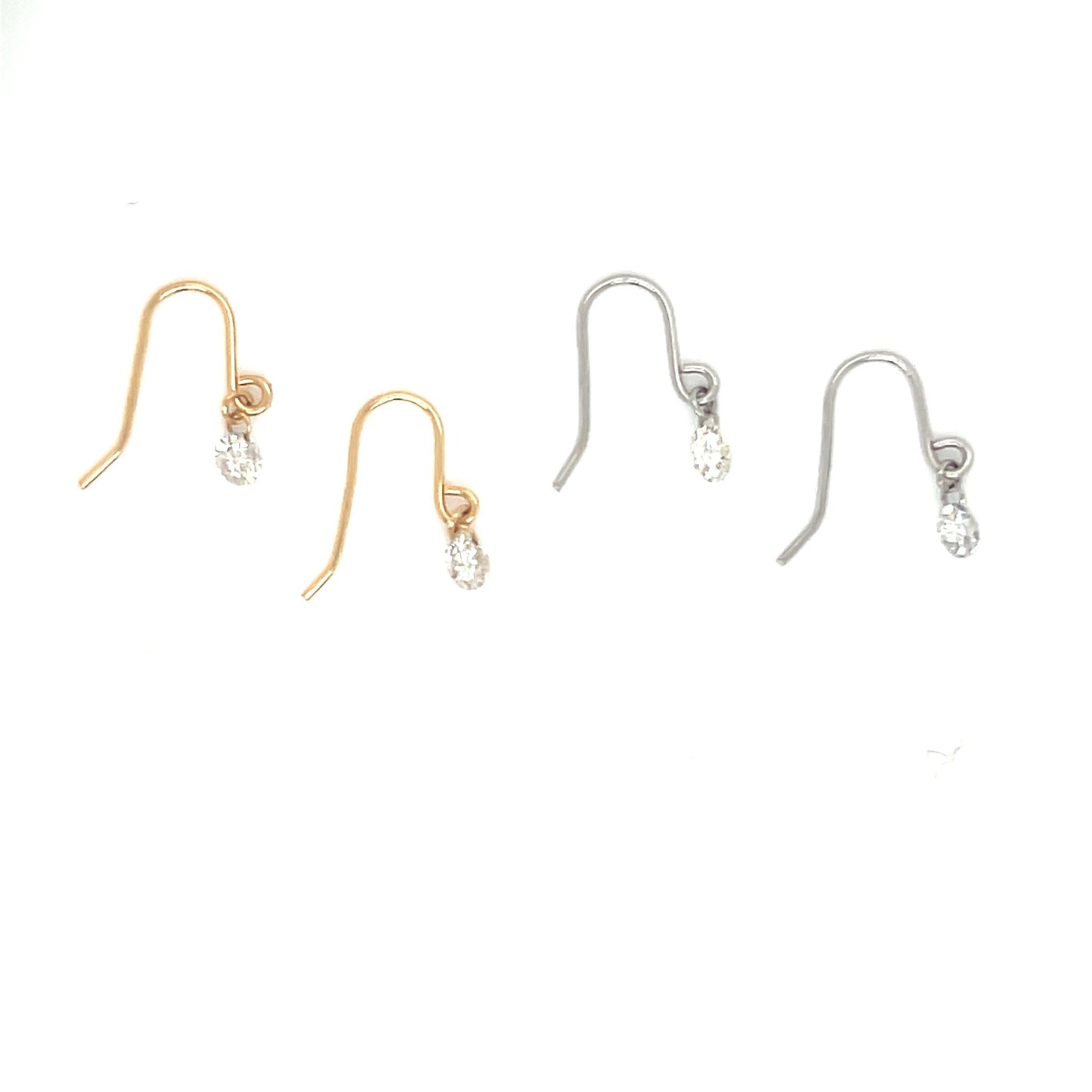 In stock only – No reorders: Drilled Natural Diamond Drop Earrings 0.2ct - JMW Jewelry Wholesale