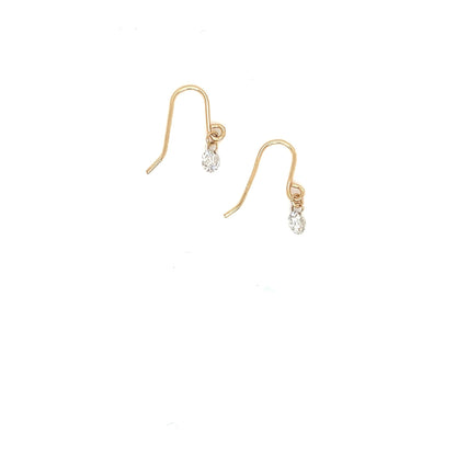 In stock only – No reorders: Drilled Natural Diamond Drop Earrings 0.2ct - JMW Jewelry Wholesale
