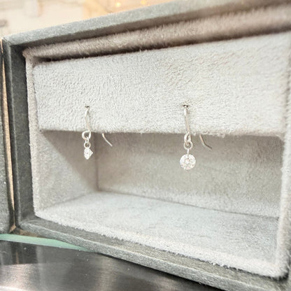 In stock only – No reorders: Drilled Natural Diamond Drop Earrings 0.2ct - JMW Jewelry Wholesale