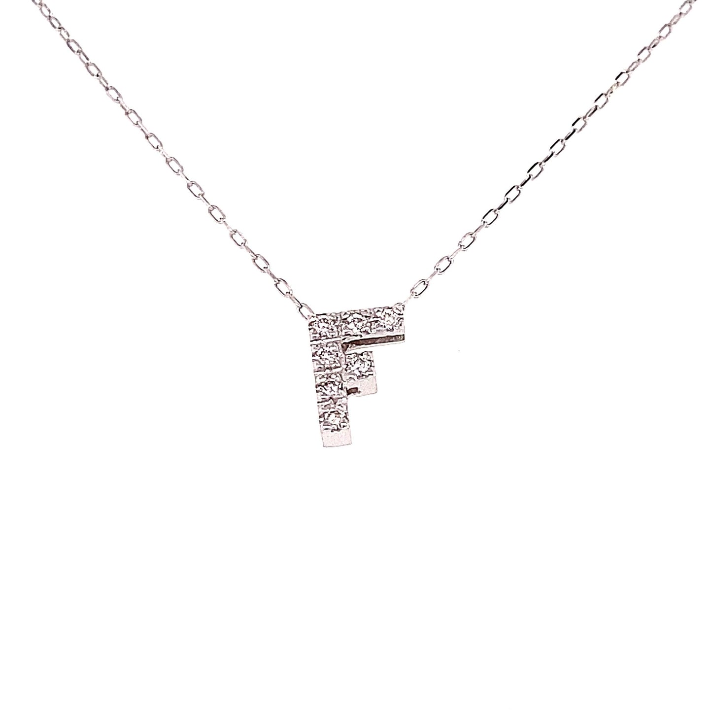 Initial F Necklace 0.05ct - JMW Jewelry Wholesale