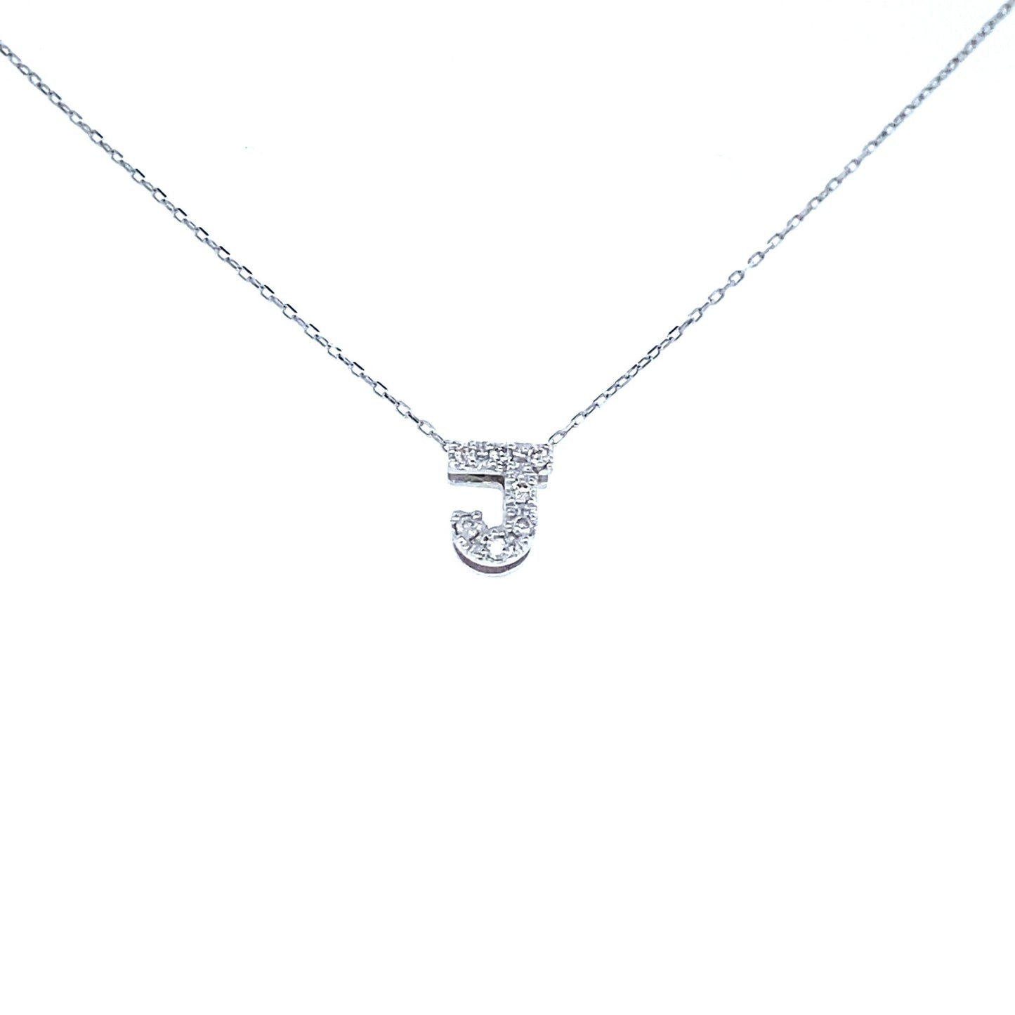 Initial J Necklace 0.05ct - JMW Jewelry Wholesale