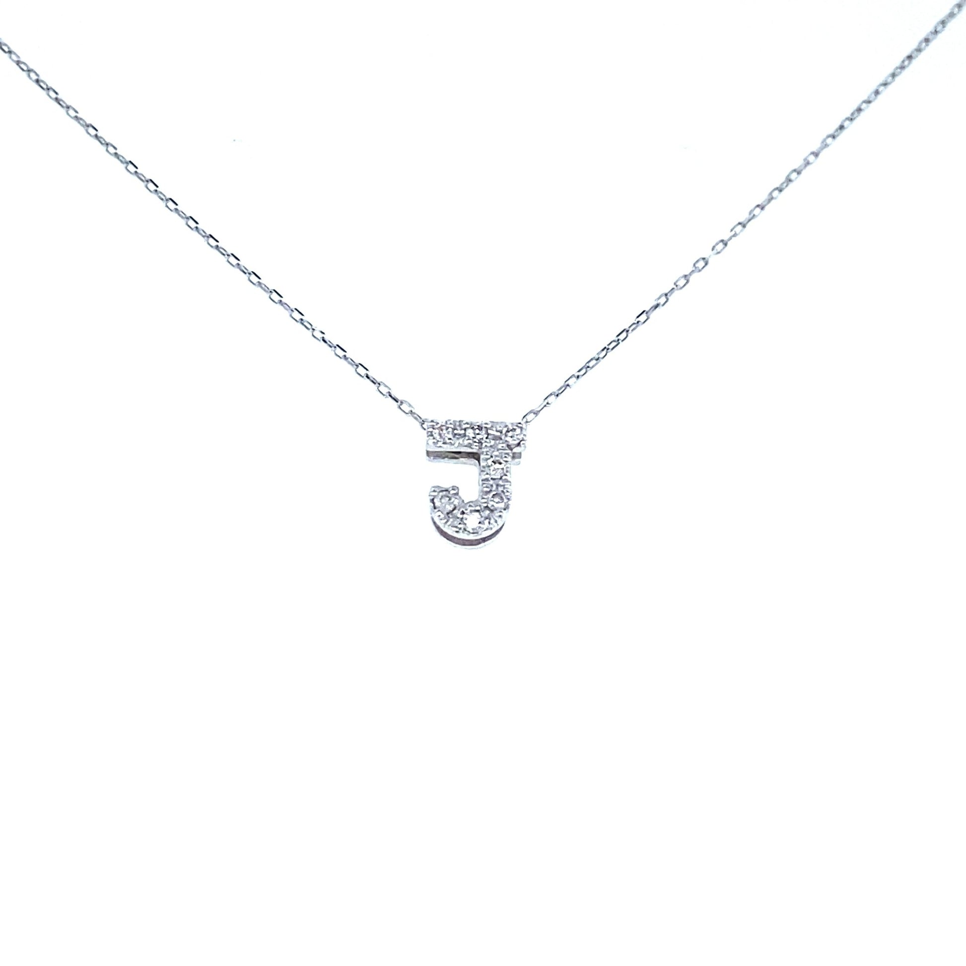 Initial J Necklace 0.05ct - JMW Jewelry Wholesale