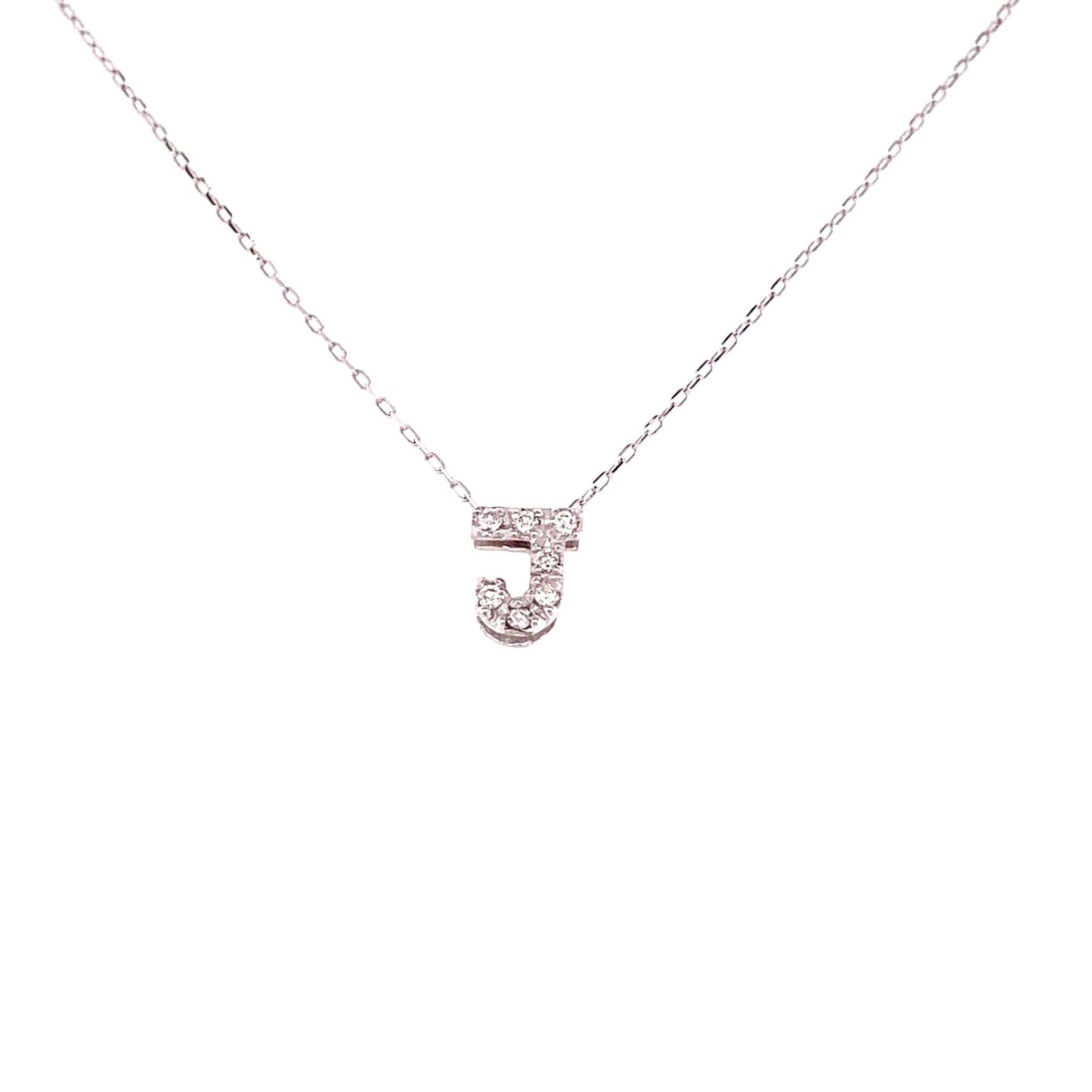 Initial J Necklace 0.05ct - JMW Jewelry Wholesale