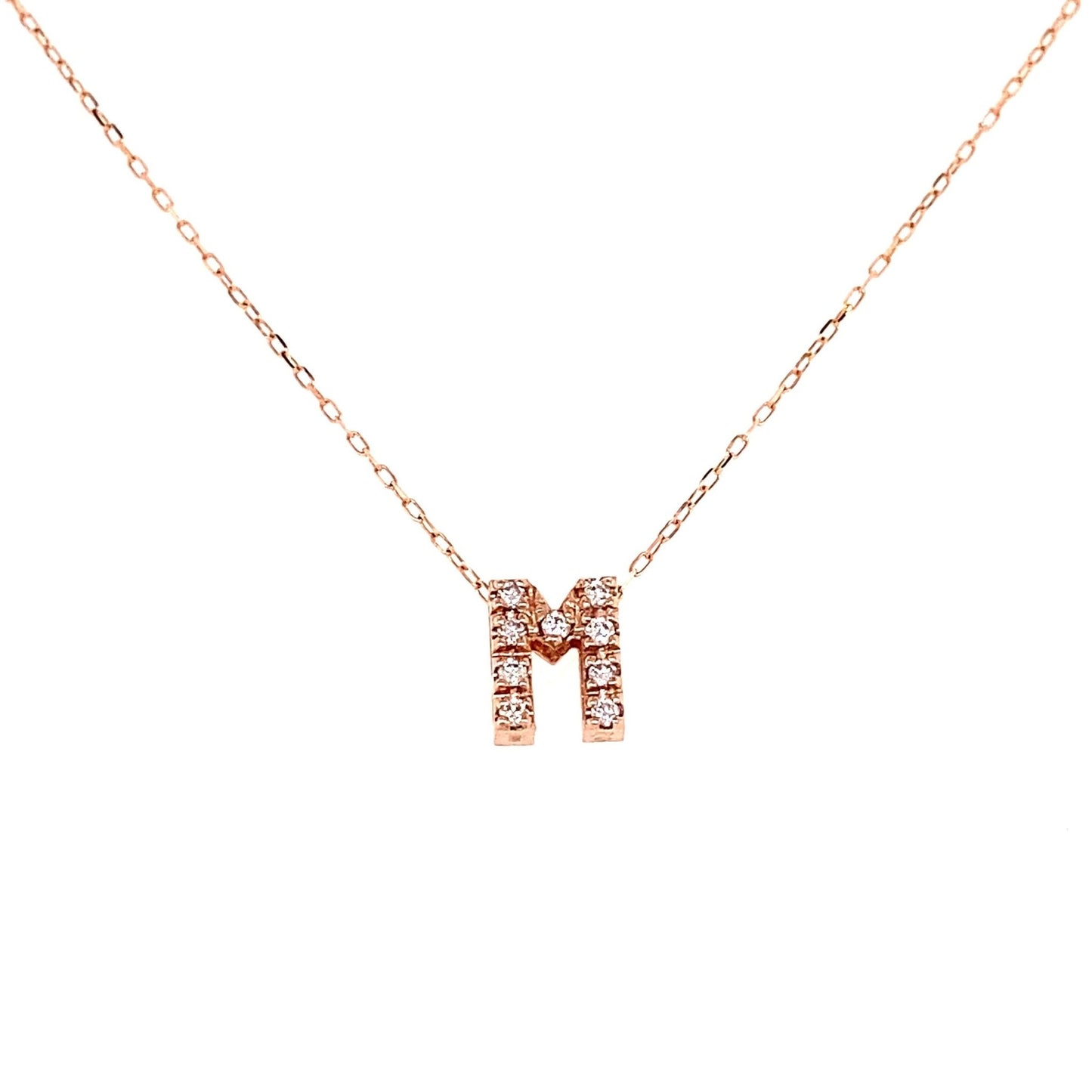 Initial M Necklace 0.06ct - JMW Jewelry Wholesale