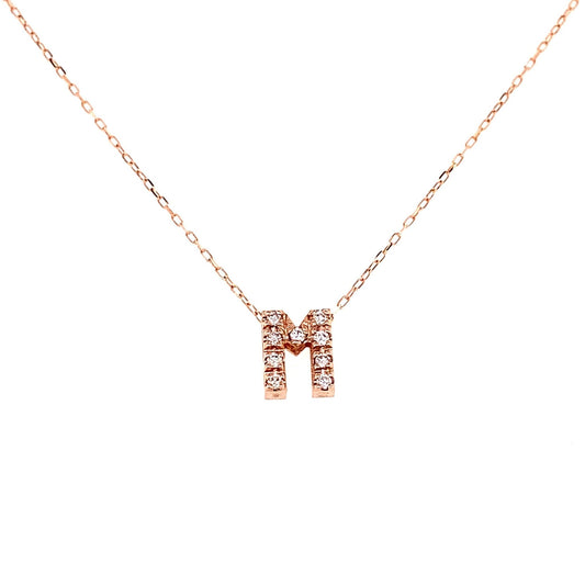 Initial M Necklace 0.06ct - JMW Jewelry Wholesale