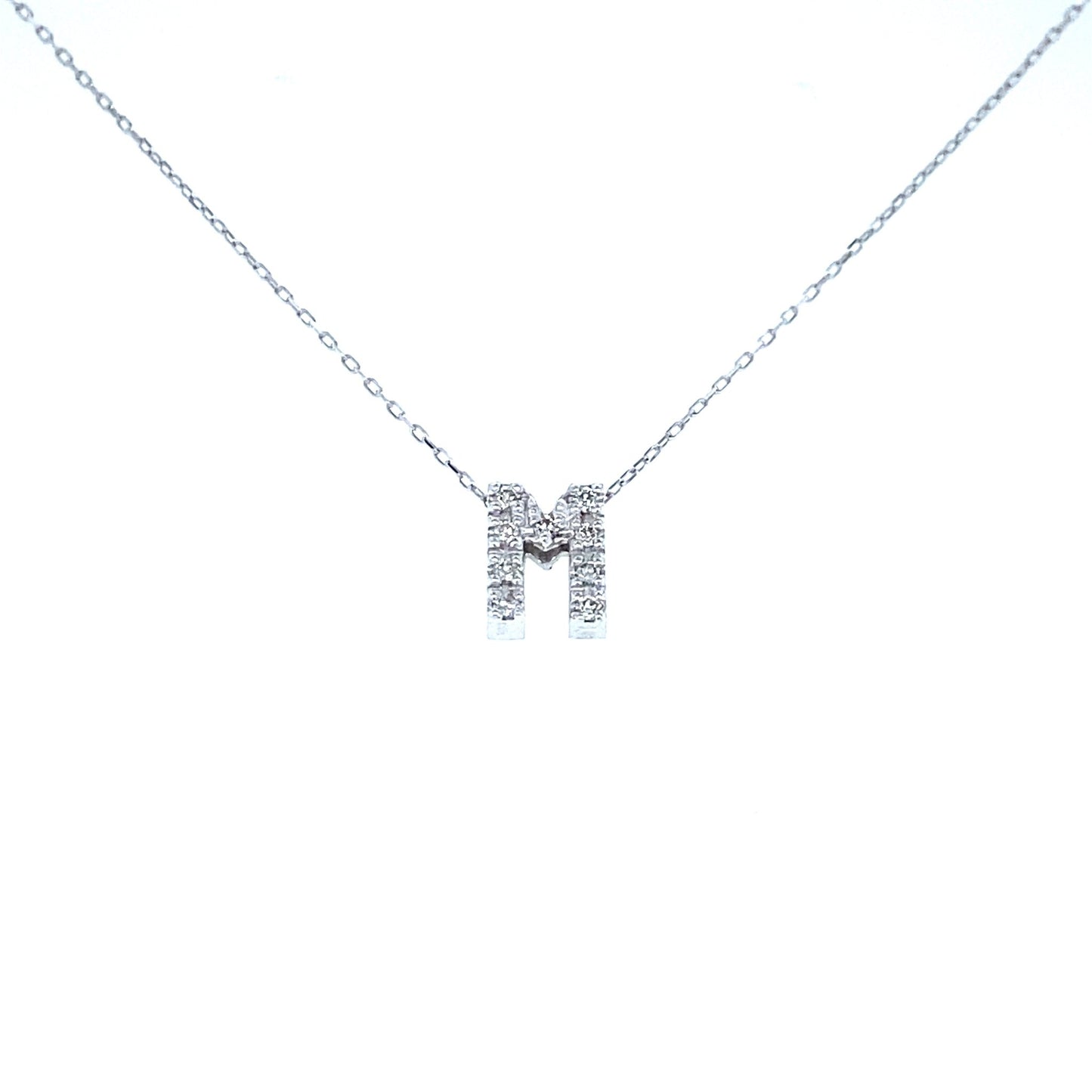 Initial M Necklace 0.06ct - JMW Jewelry Wholesale