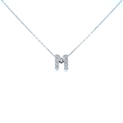 Initial M Necklace 0.06ct - JMW Jewelry Wholesale