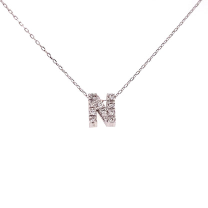 Initial N Necklace 0.07ct - JMW Jewelry Wholesale