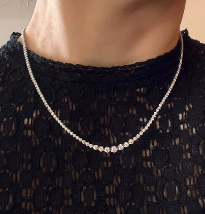 K18 Tennis Necklace T 5ct - JMW Jewelry Wholesale