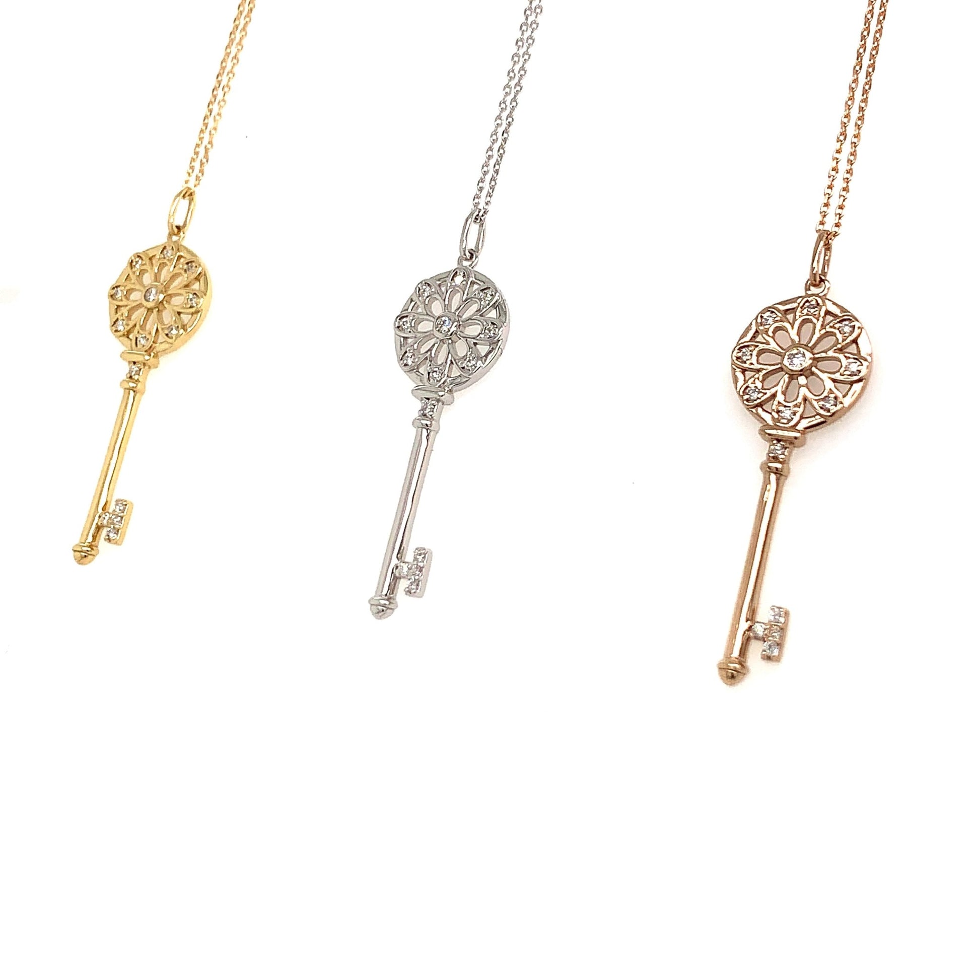 Key Necklace 0.08ct - JMW Jewelry Wholesale