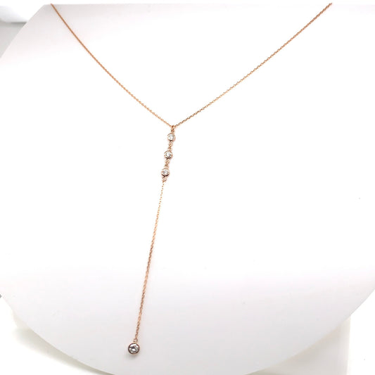 Long 3 Bubble Necklace 0.17ct - JMW Jewelry Wholesale