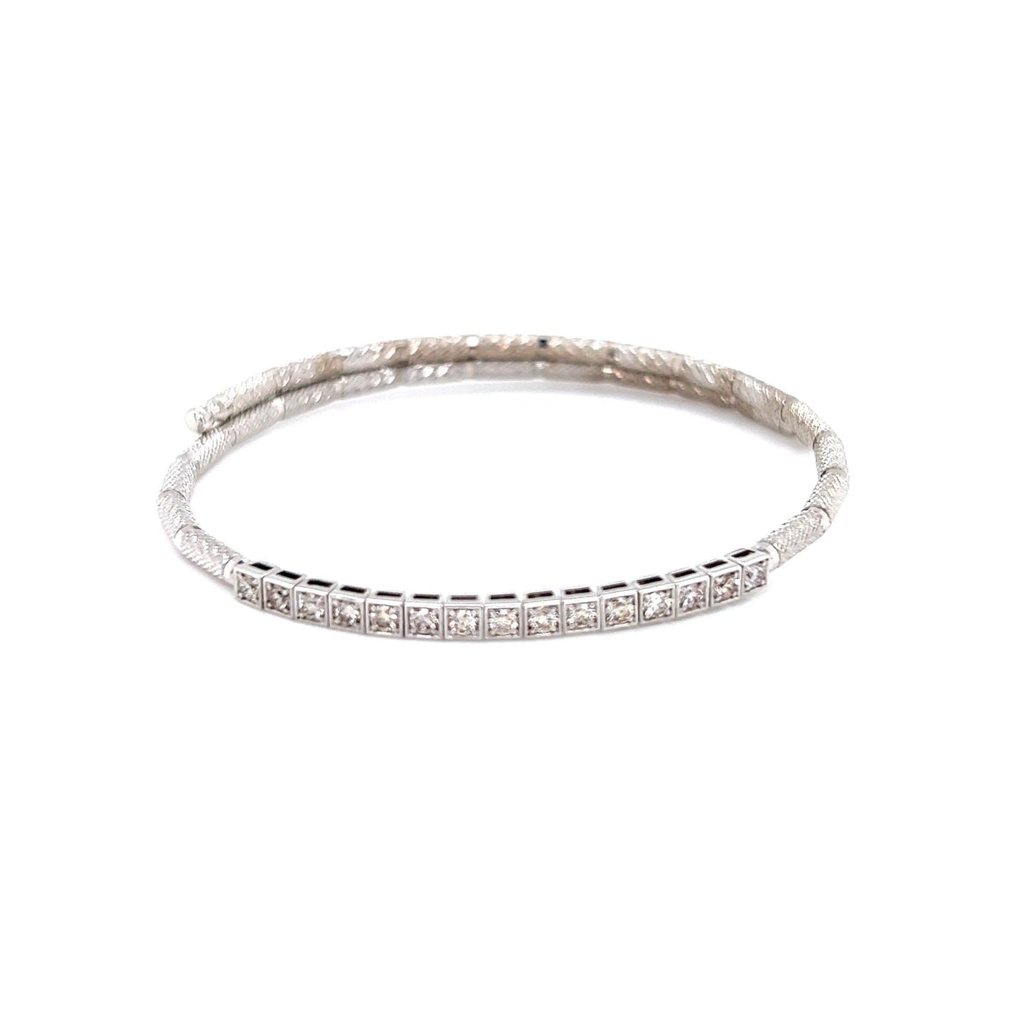 Long Dia Flexi Bangle 0.5ct - JMW Jewelry Wholesale