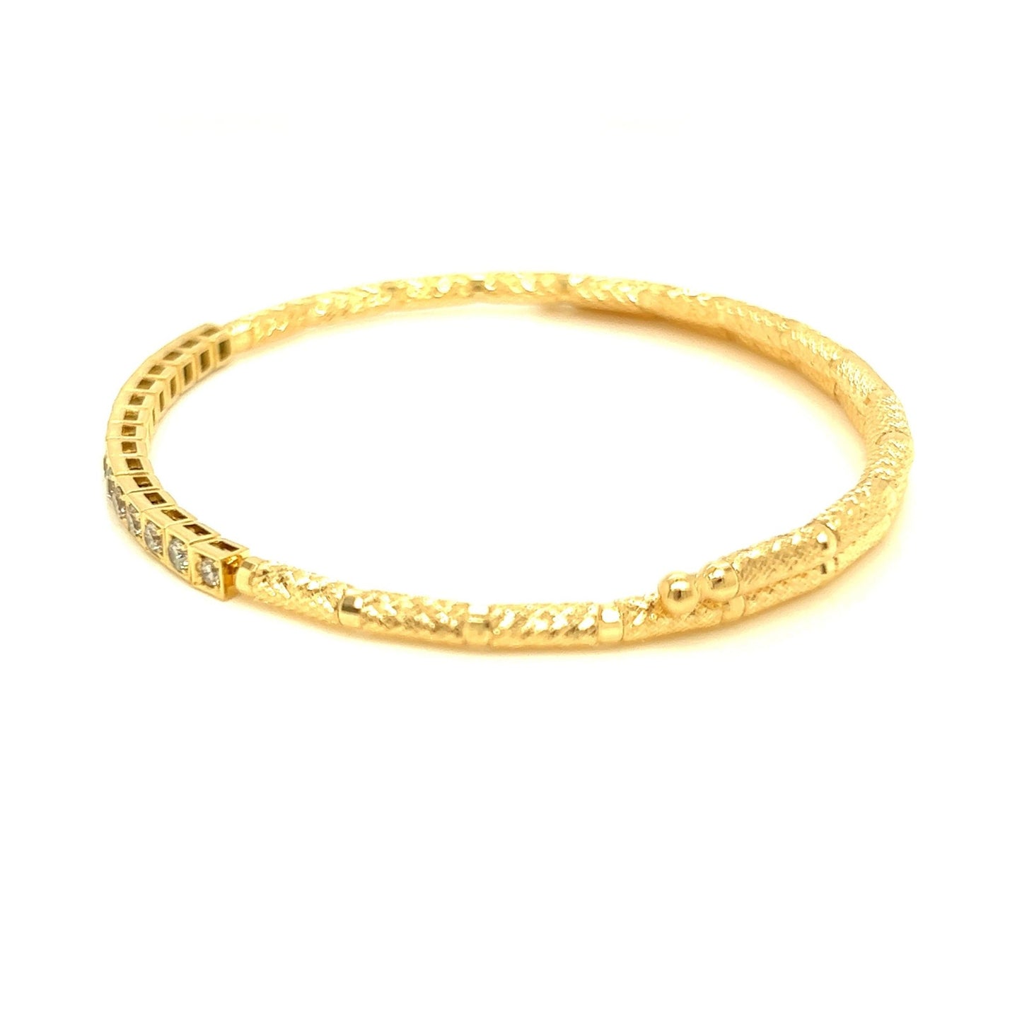 Long Dia Flexi Bangle 0.5ct - JMW Jewelry Wholesale