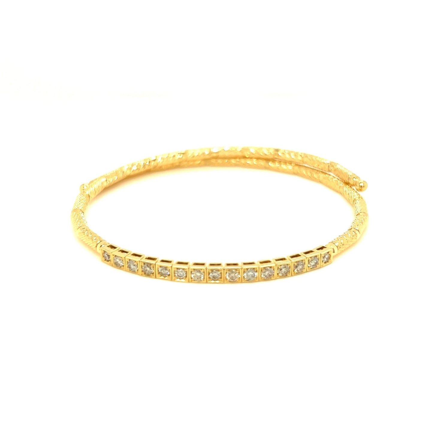 Long Dia Flexi Bangle 0.5ct - JMW Jewelry Wholesale