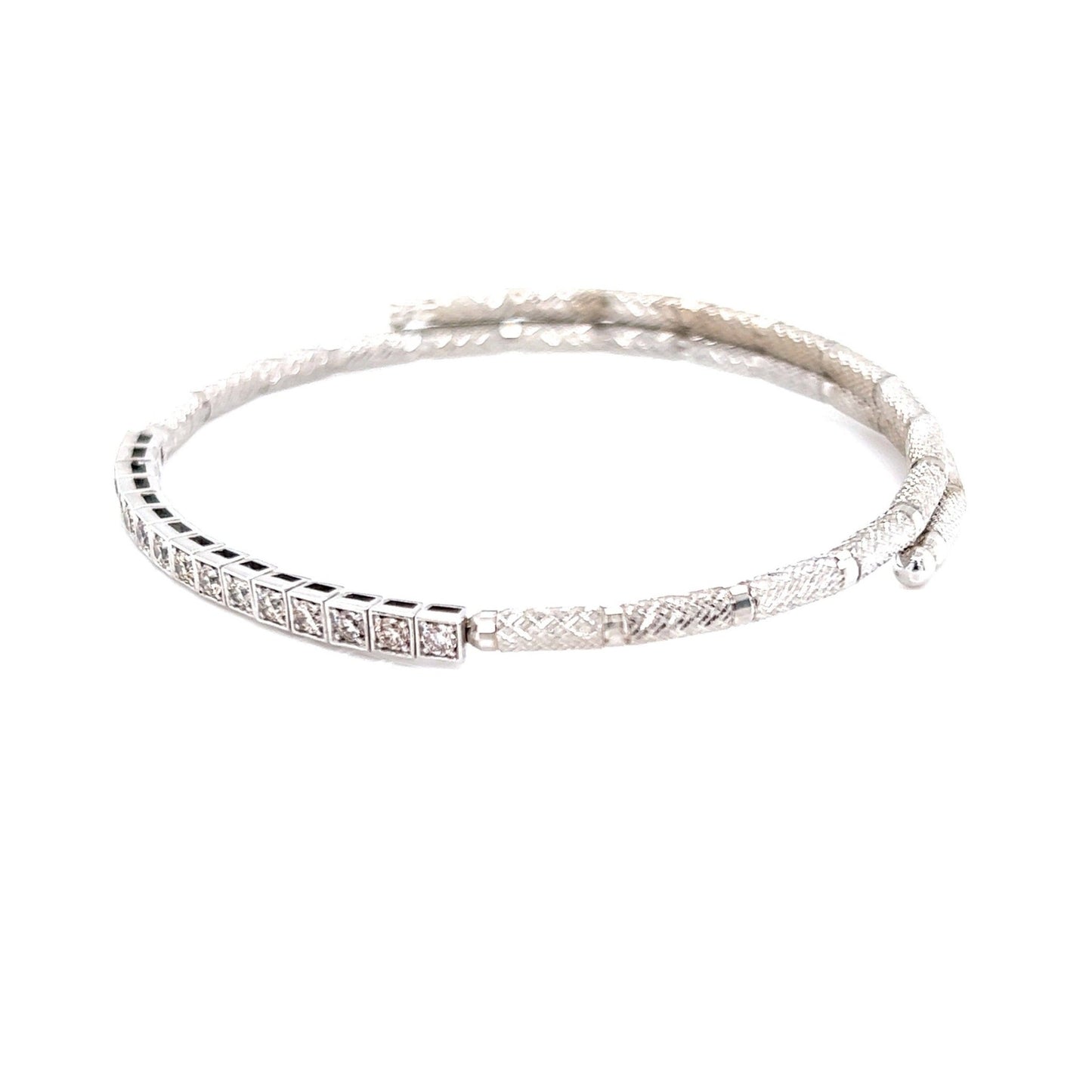 Long Dia Flexi Bangle 0.5ct - JMW Jewelry Wholesale