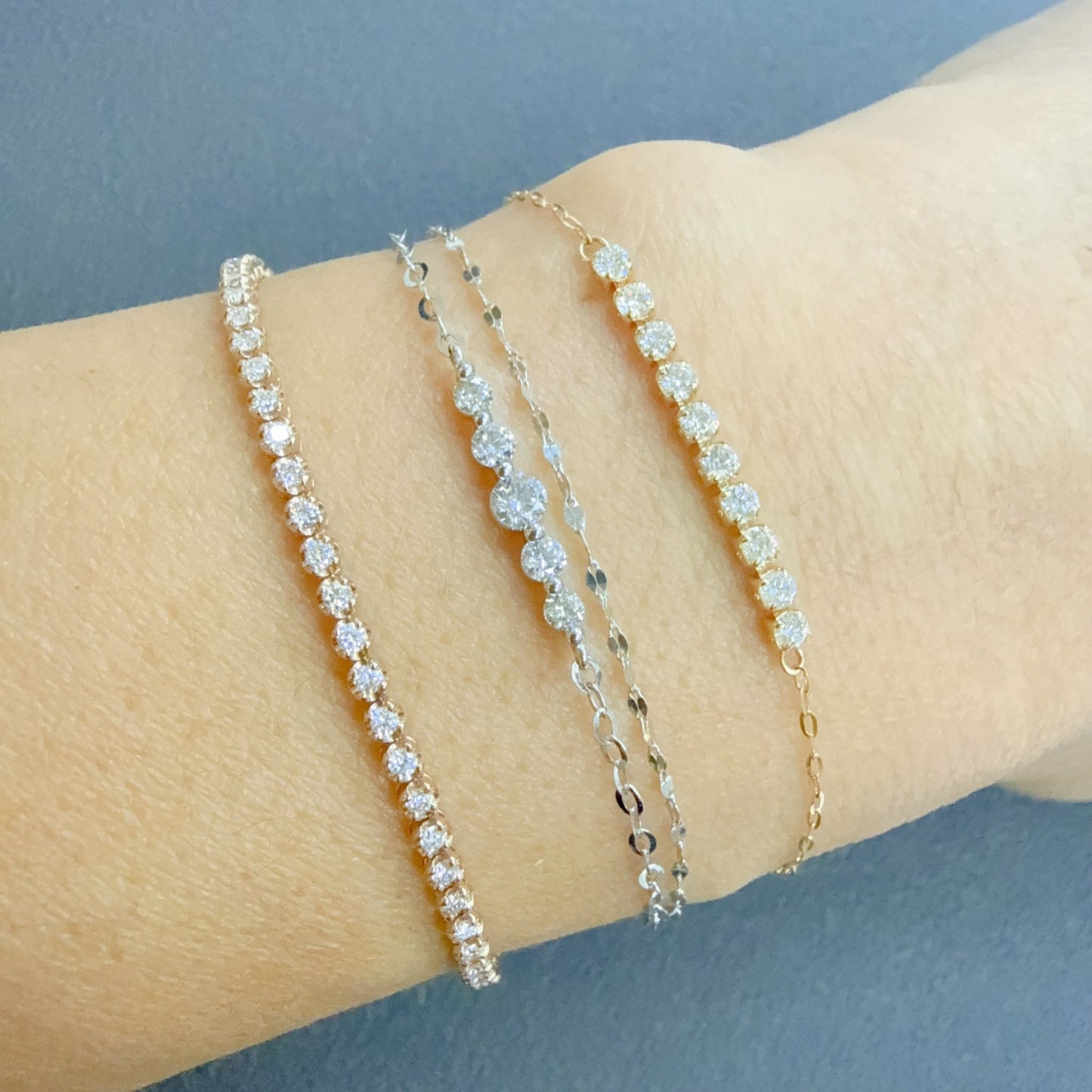 Long Dia N Bracelet 0.5ct - JMW Jewelry Wholesale