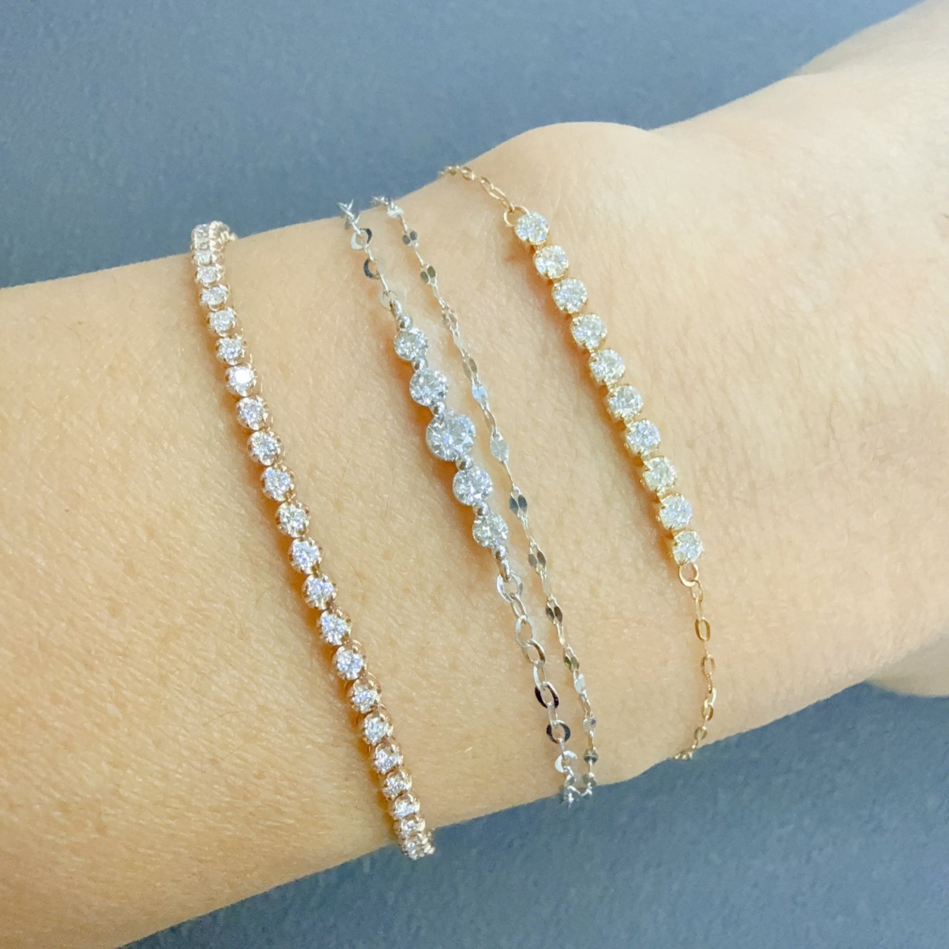 Long Dia N Bracelet 0.5ct - JMW Jewelry Wholesale