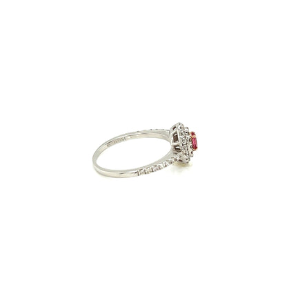 Oval Shape Pink Tourmaline Pave ring 0.14/0.34ct - JMW Jewelry Wholesale