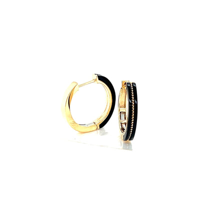 Oynx Hoop Earrings - JMW Jewelry Wholesale