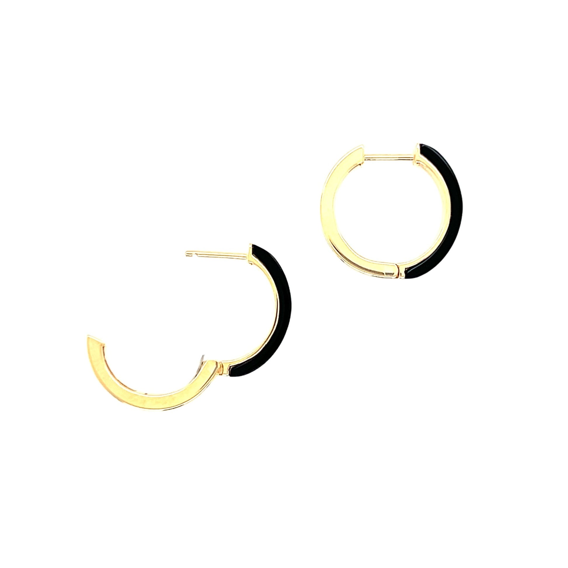 Oynx Hoop Earrings - JMW Jewelry Wholesale