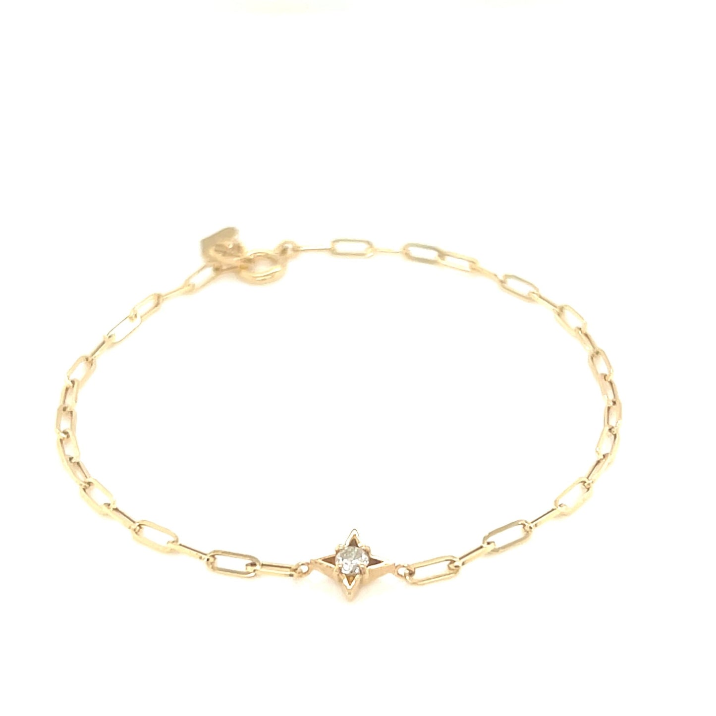 Paperclip Four tip star Bracelet 0.08ct - JMW Jewelry Wholesale